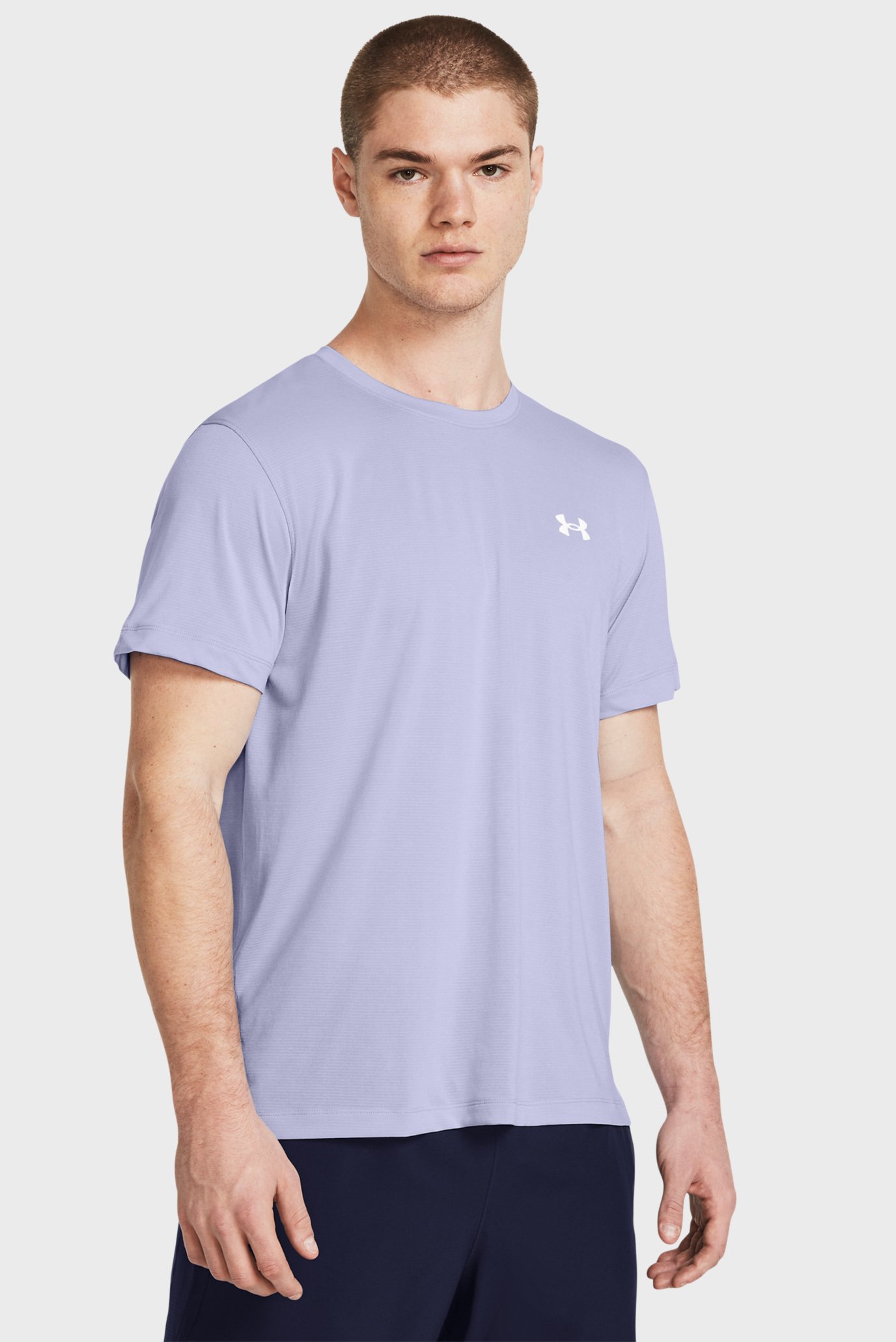 Мужская фиолетовая футболка UA LAUNCH SHORTSLEEVE 1