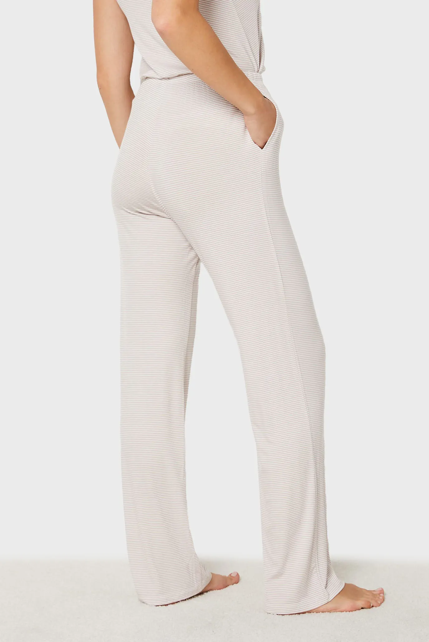 Женские бежевые брюки в полоску MOLLY STRIPE 2