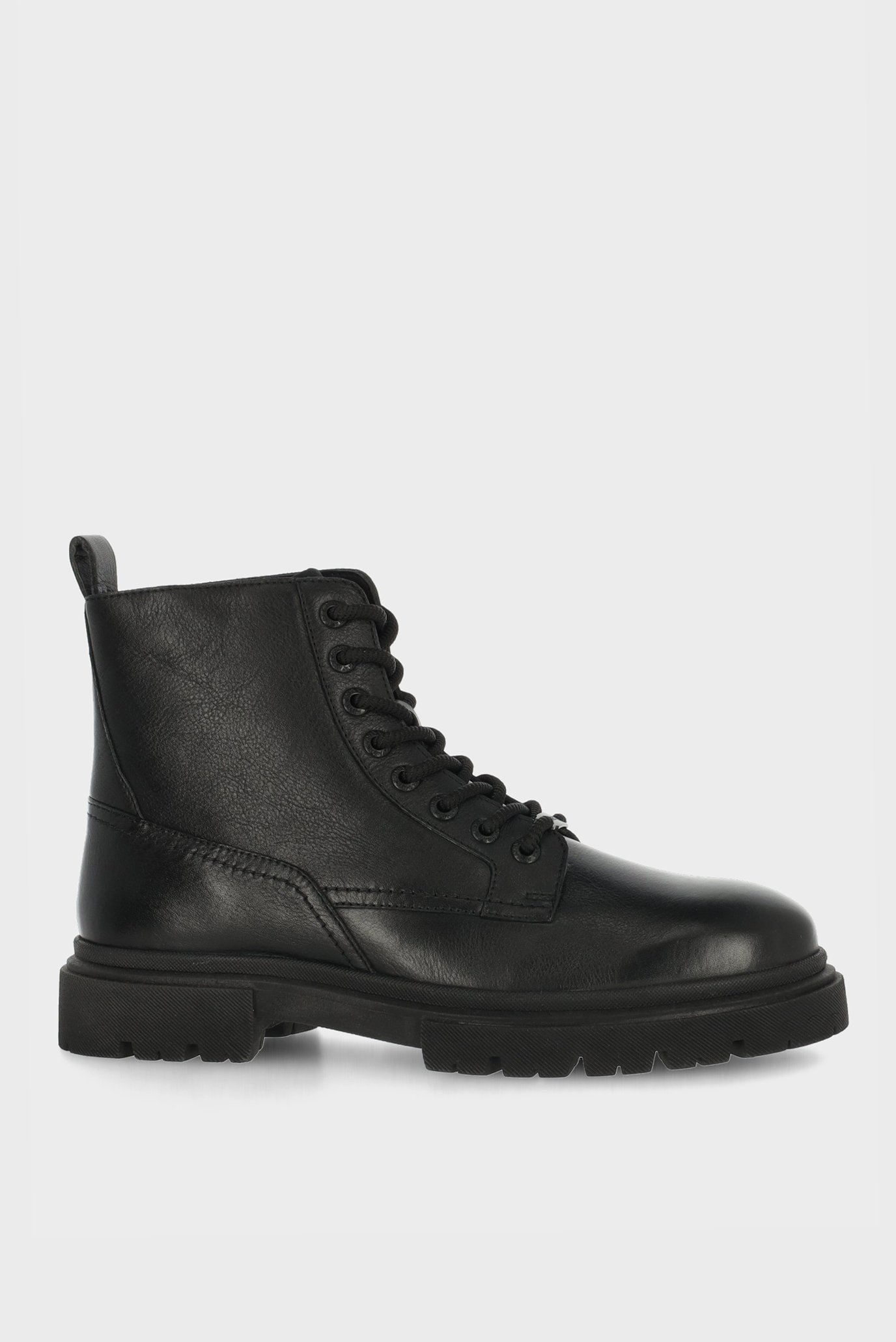 Мужские черные кожаные ботинки Miron 1