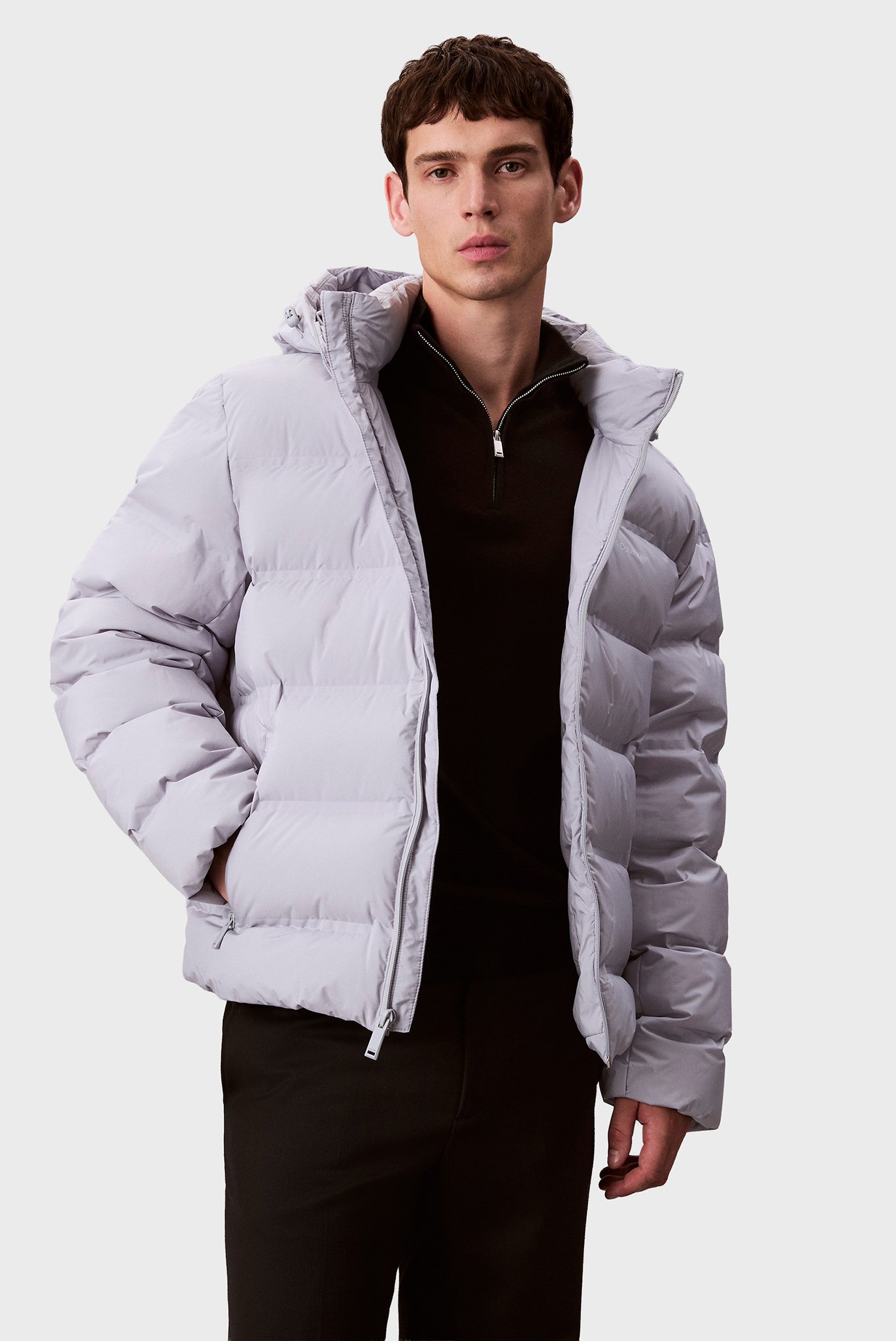 Мужской светло-серый пуховик LS QUILTED BONDED Серый L Calvin Klein LV04LD517G Мужской светло-серый пуховик LS QUILTED BONDED Серый L Calvin Klein LV04LD517G