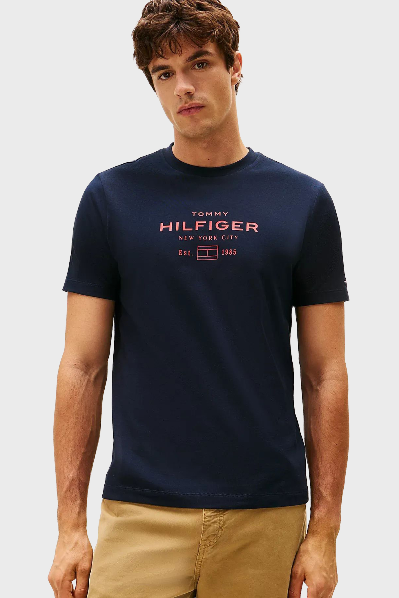 Мужская темно-синяя футболка STACK Синий L Tommy Hilfiger MW0MW40002