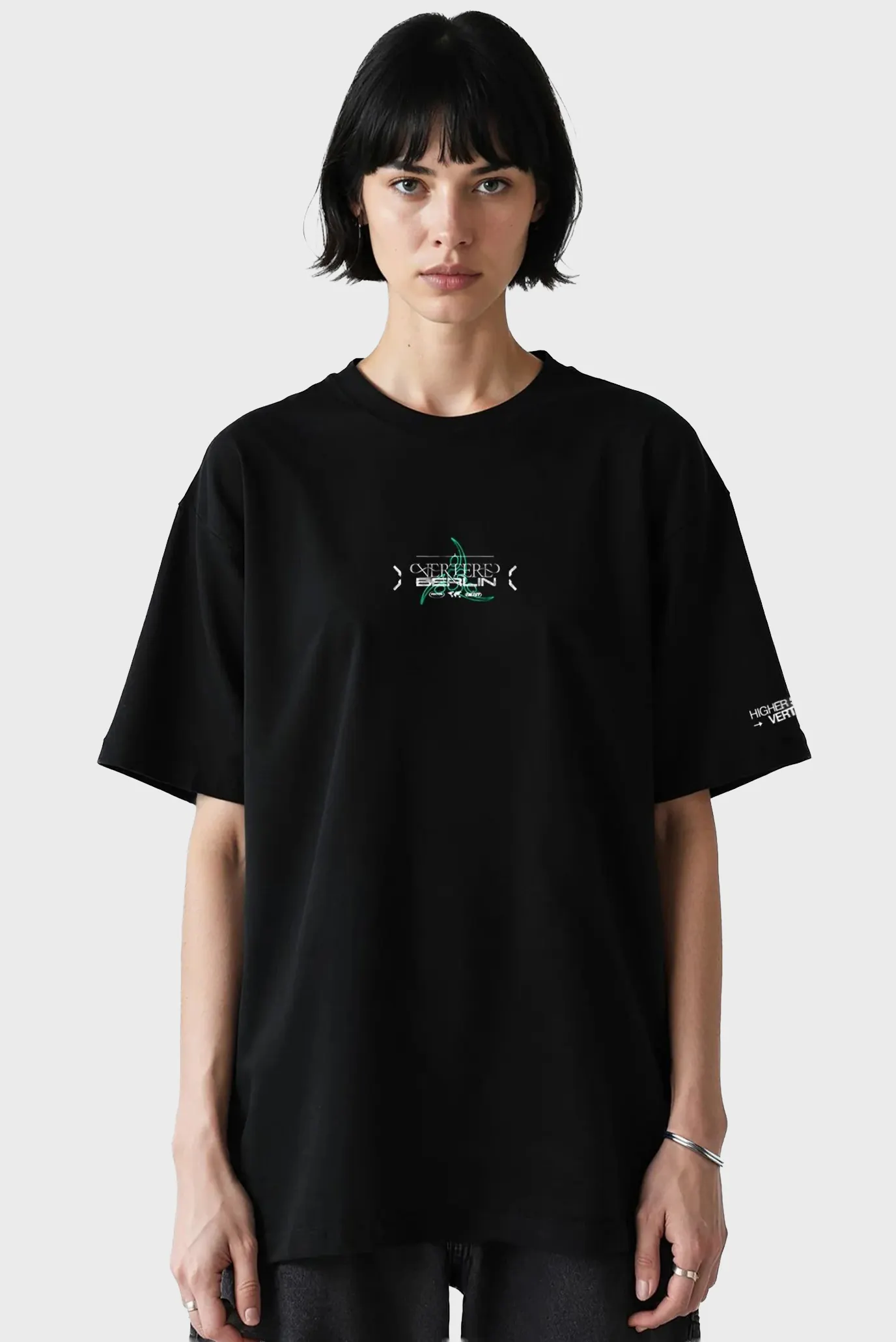 Чорна футболка HIGHER STATES (унісекс) 3