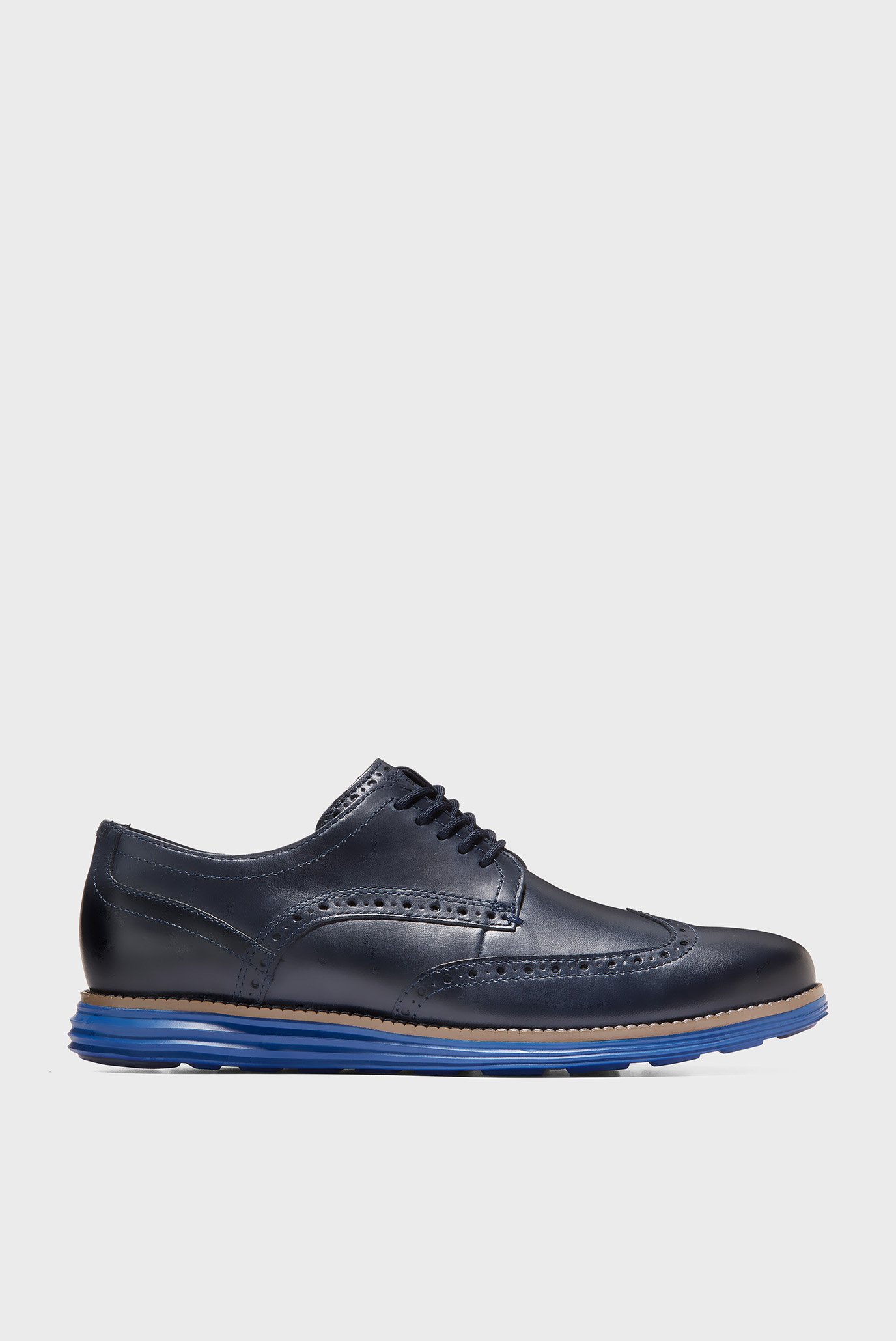 Чоловічі темно-сині шкіряні дербі ØriginalGrand Wingtip Oxford 1