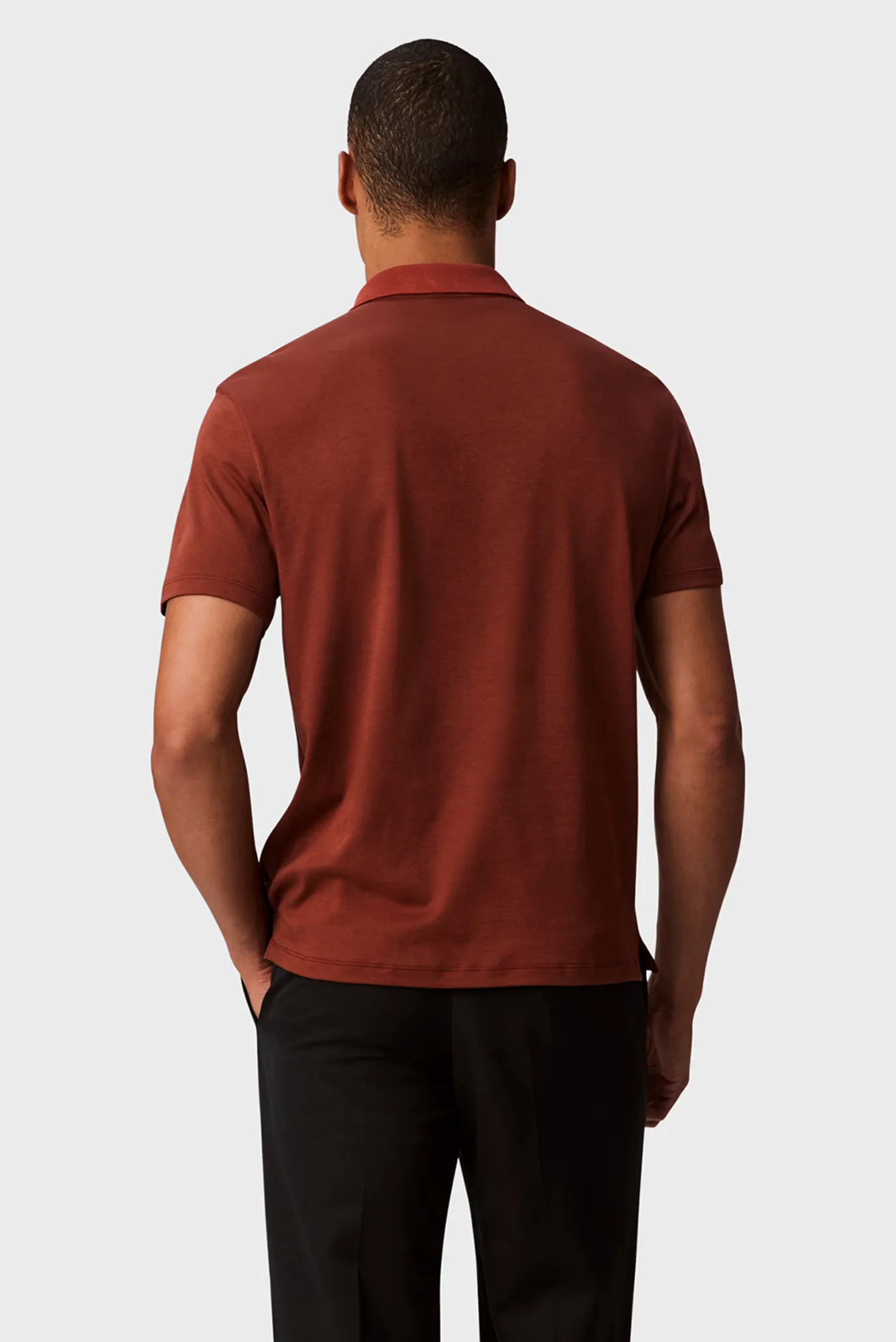 Чоловіче бордове поло SUPIMA CHEST 3