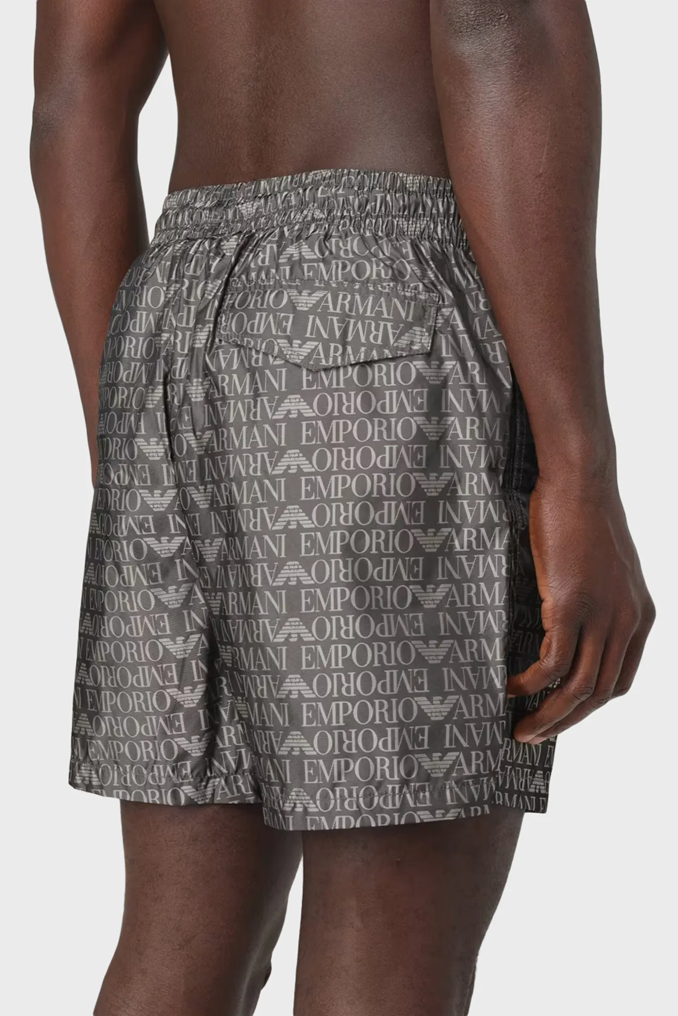Чоловічі сірі плавальні шорти з візерунком 3
