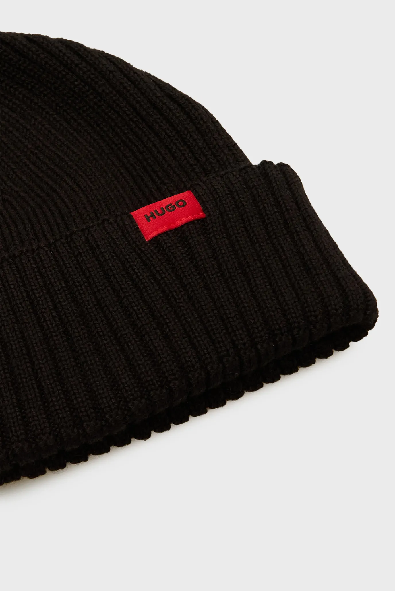 Мужская черная шерстяная шапка 3