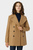 Женское бежевое шерстяное пальто