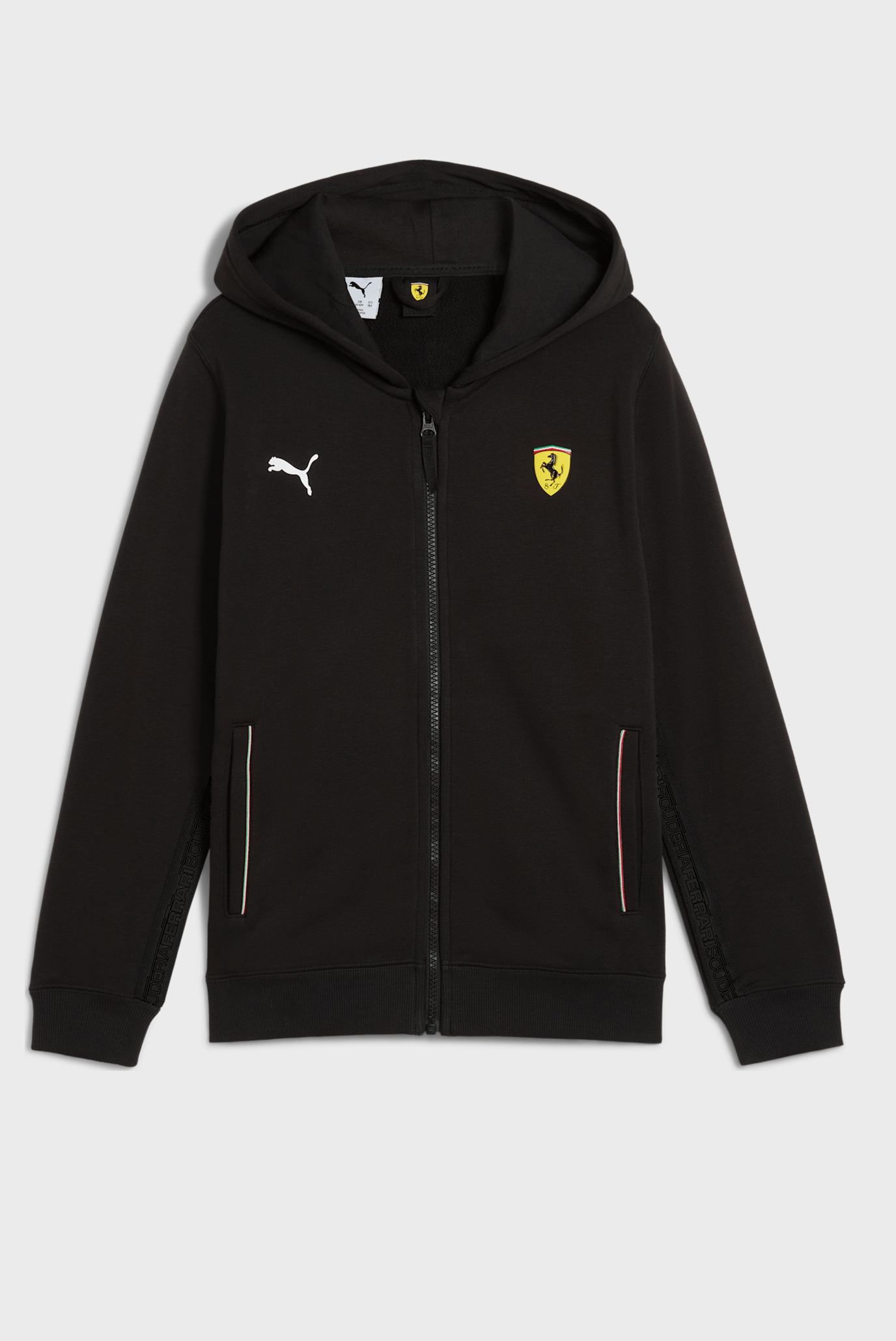 Детское черное худи Scuderia Ferrari Race Hoodie Youth 1