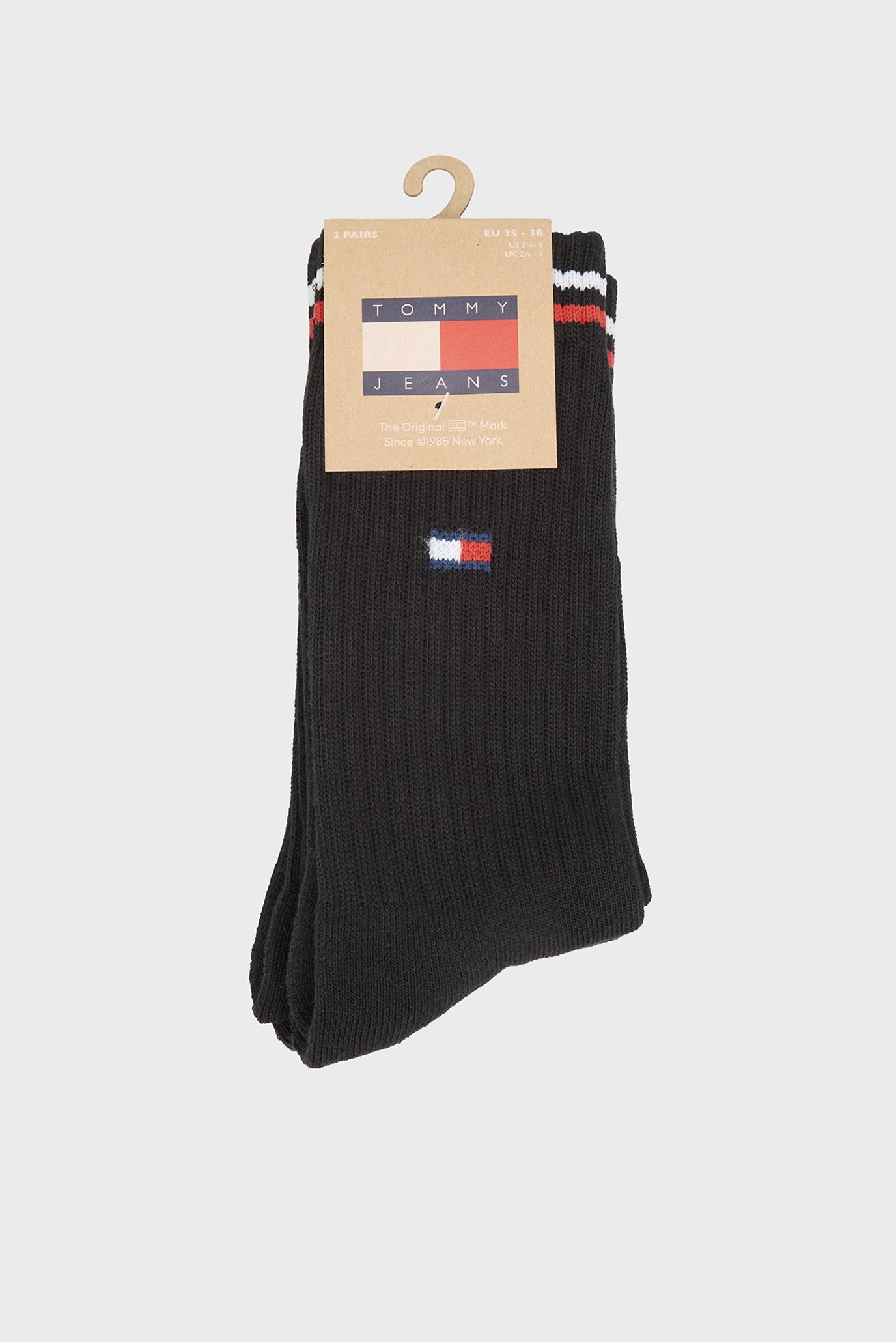 Черные носки (2 пары) ICONIC Черный 39-42 Tommy Jeans 701228176 Черные носки (2 пары) ICONIC Черный 39-42 Tommy Jeans 701228176