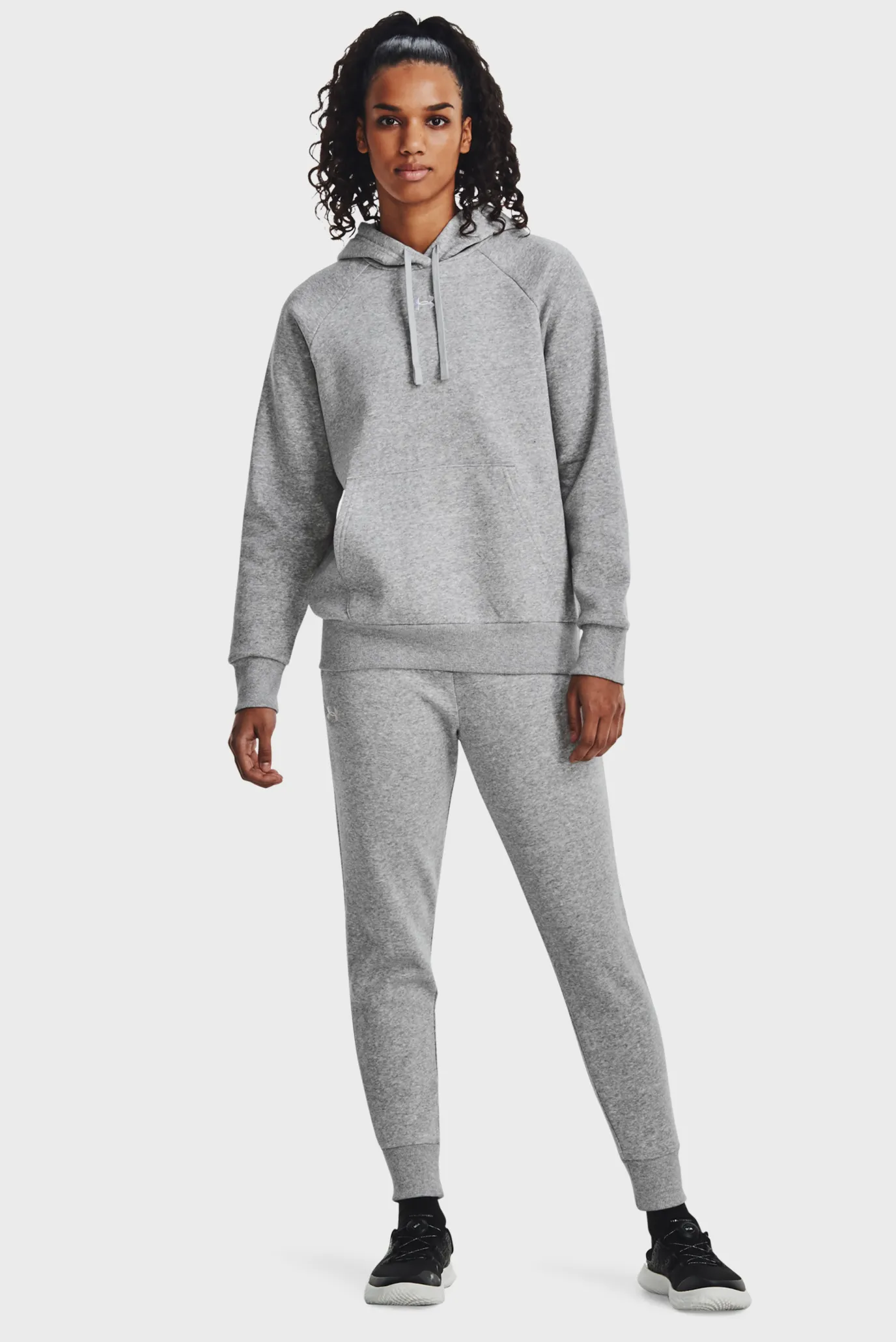 Жіночі сірі спортивні штани UA Rival Fleece Jogger 2