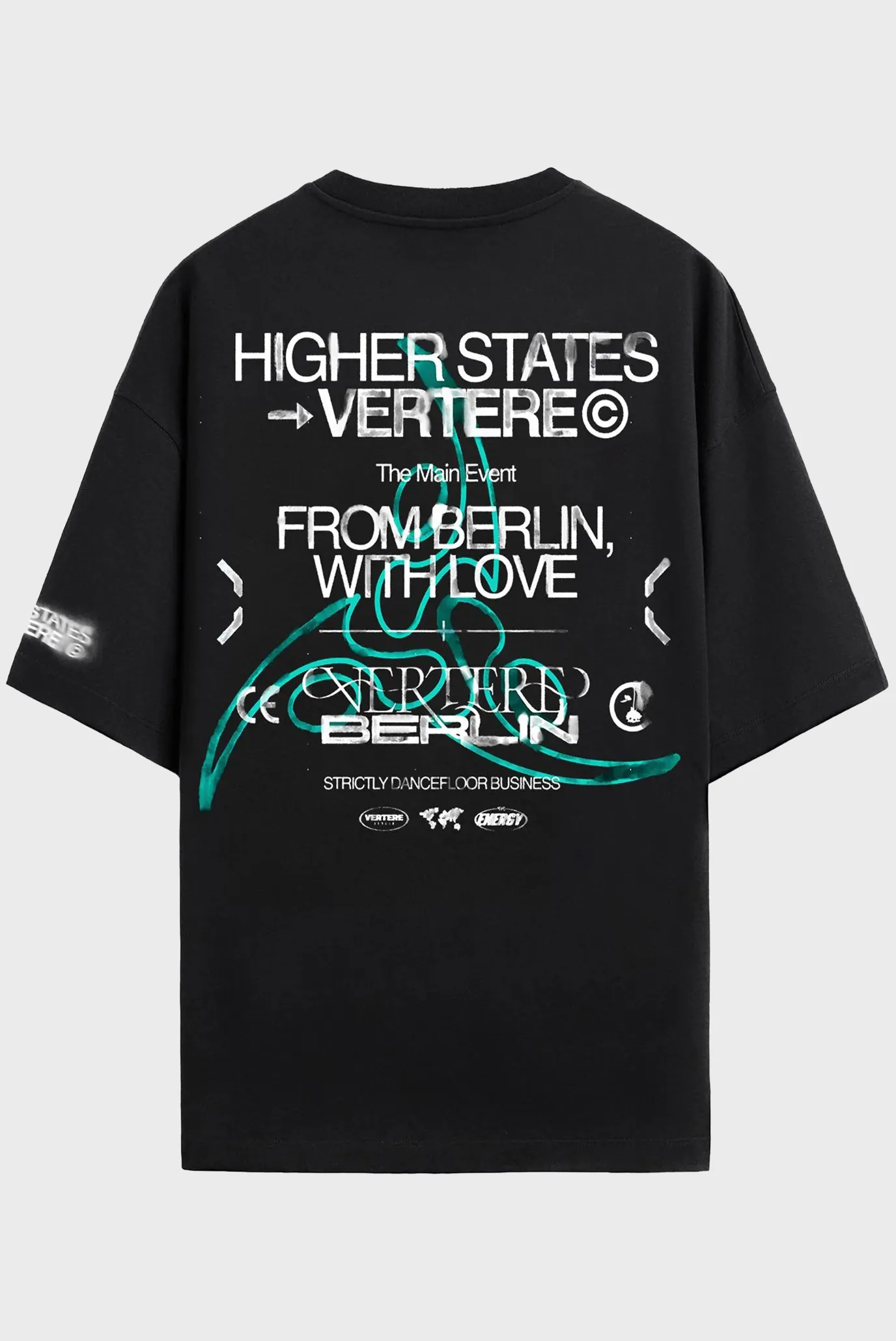 Чорна футболка HIGHER STATES (унісекс) 7