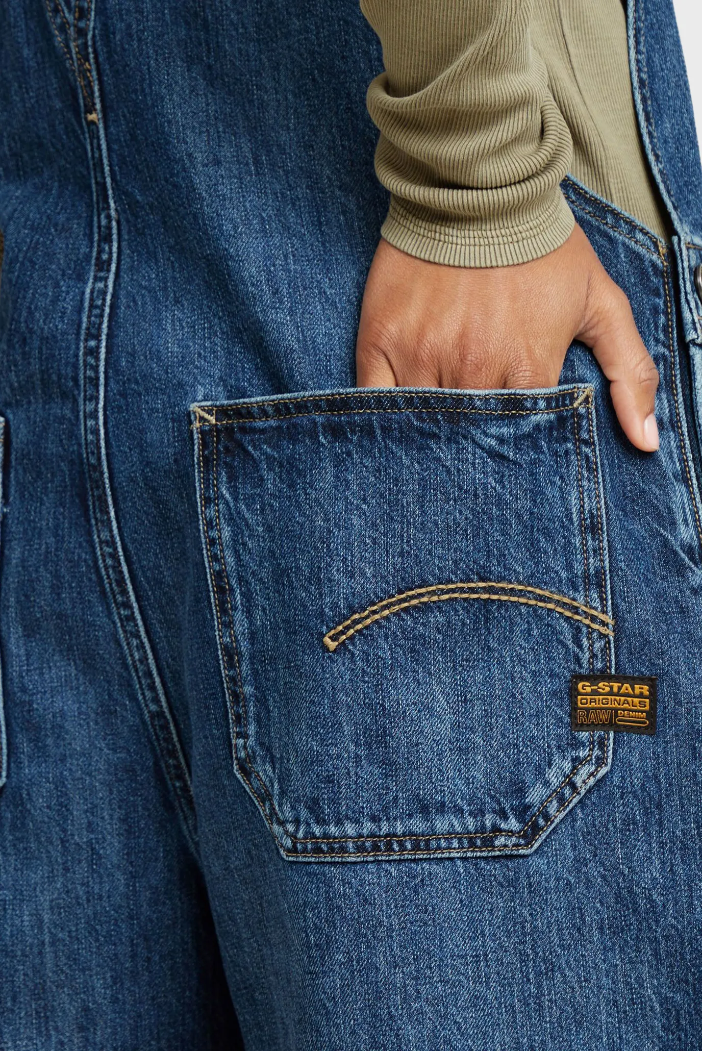 Жіночий синій джинсовий комбінезон Bowey 5