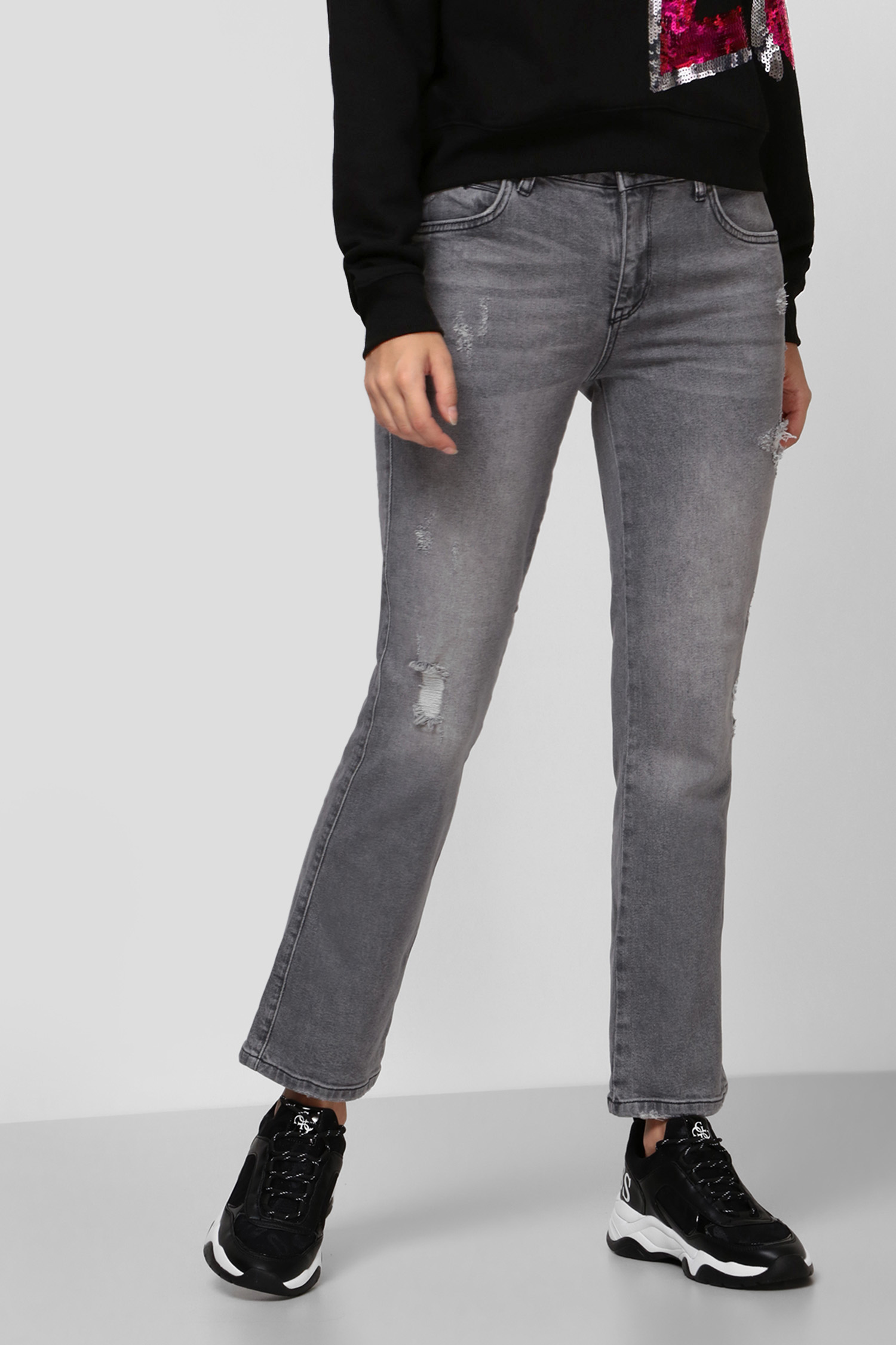 Женские серые джинсы Sexy Straight 1