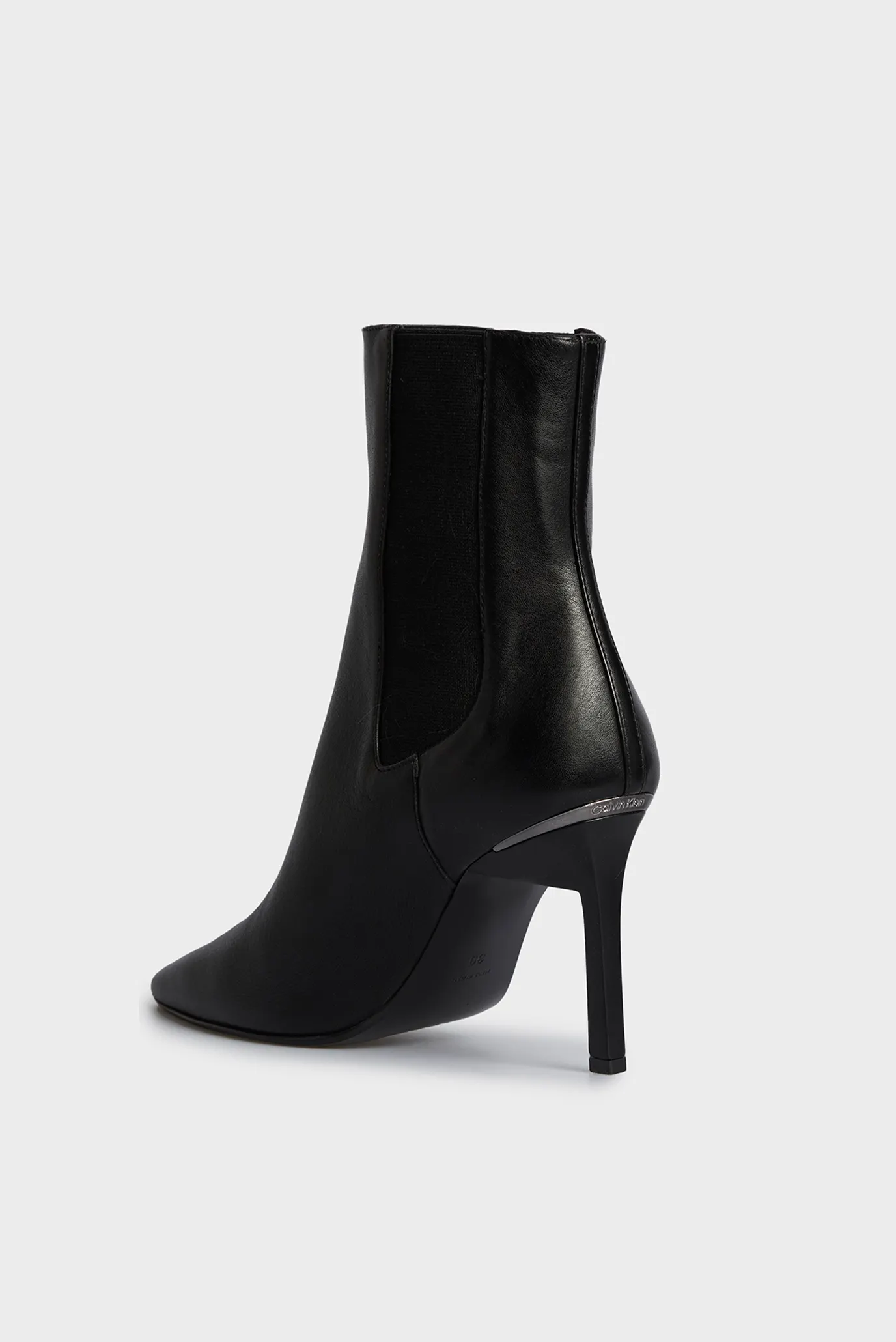 Женские черные кожаные ботильоны GEO STILETTO 5