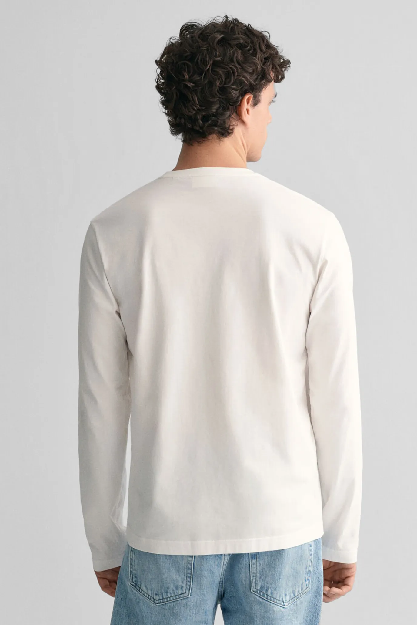 Мужской белый лонгслив REG SHIELD LS 3