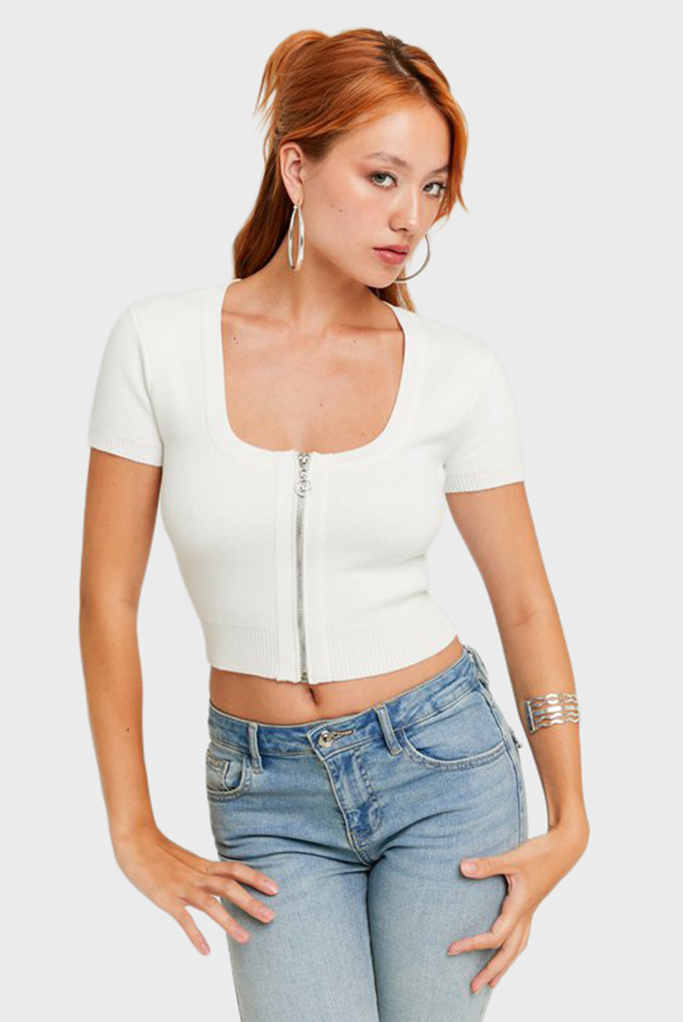Женский белый топ Белый XS Tally Weijl SCAVITISEA Женский белый топ Белый XS Tally Weijl SCAVITISEA
