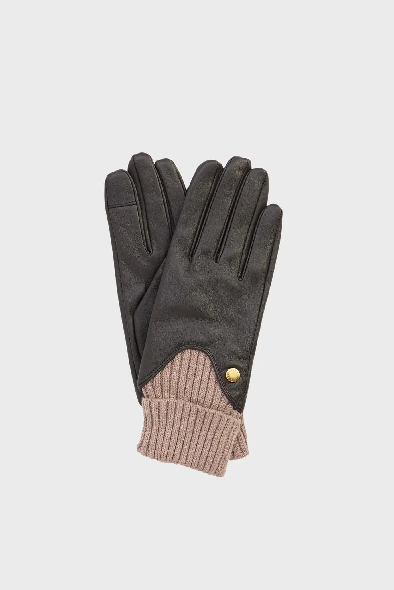 Женские коричневые кожаные перчатки 1