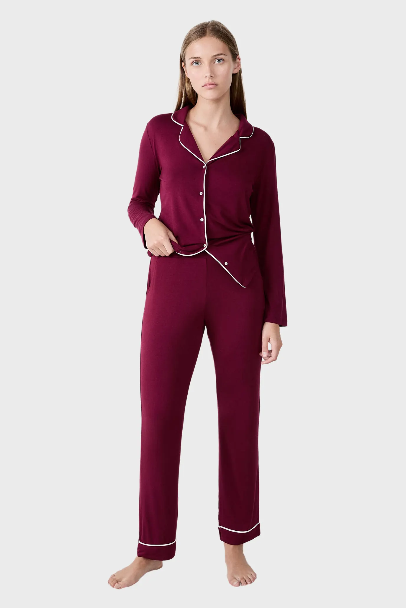 Жіночі бордові брюки ALBANE 2