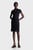 Женское черное платье RIB ZIP -NECK