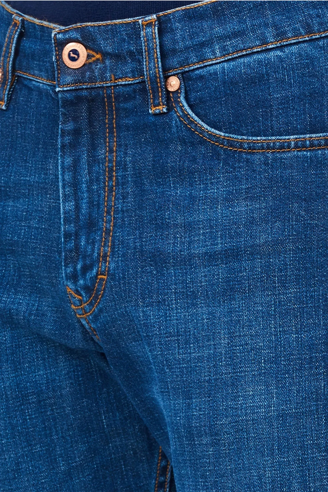 Мужские синие джинсы 4