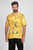 Мужская горчичная рубашка с узором Hawaiian service