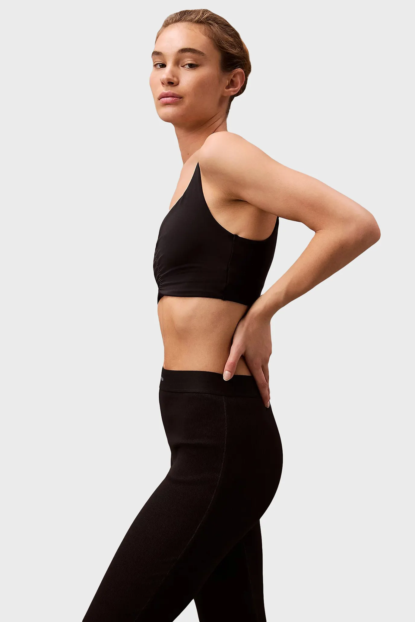 Женские черные леггинсы 4