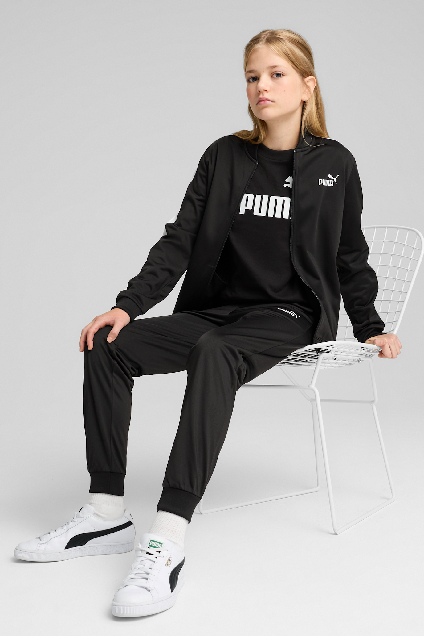 Детский черный спортивный костюм (кофта, брюки) Poly Baseball Suit Youth 1