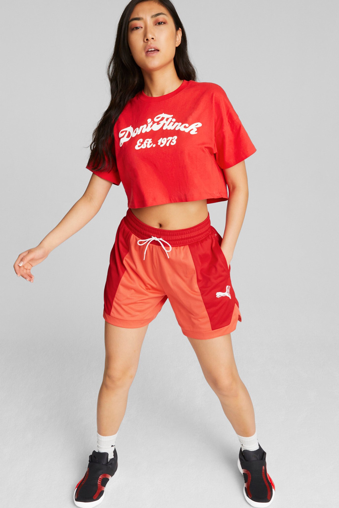 Puma red 2024 crop top