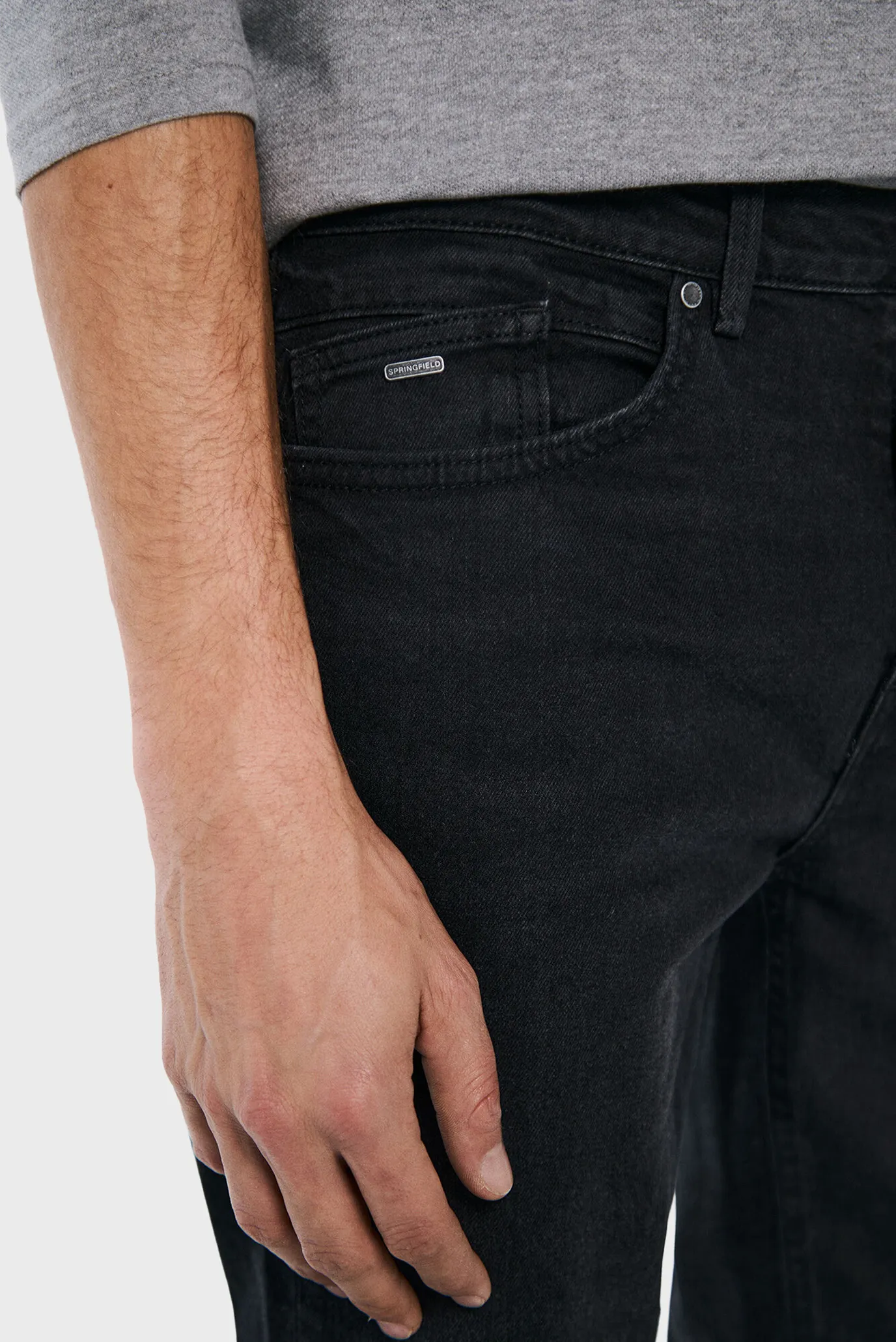 Мужские черные джинсы skinny 4