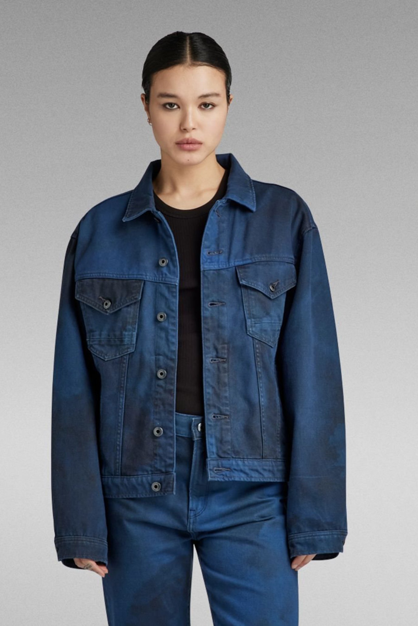 Жіноча темно-синя джинсова куртка Oversized 1