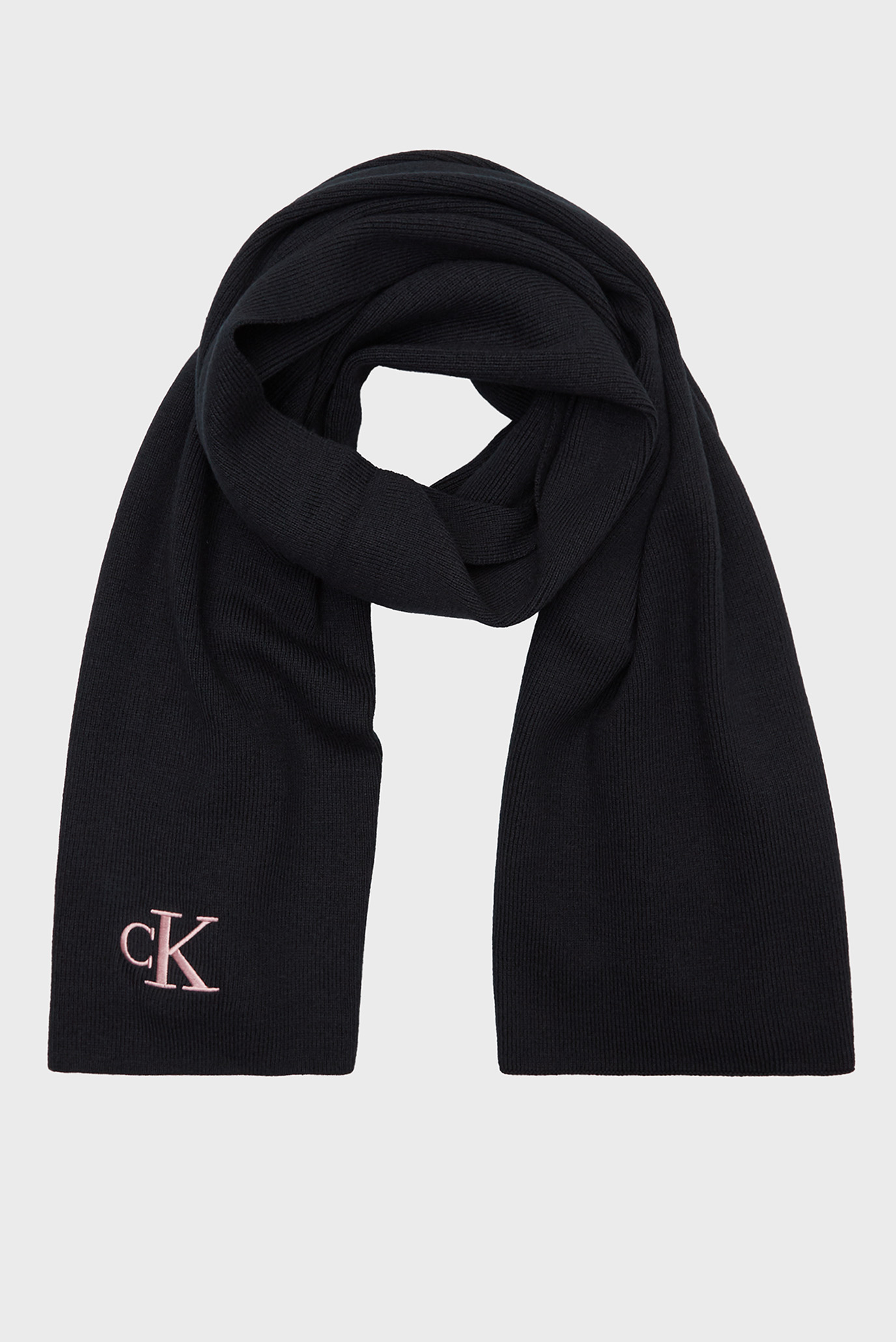 Женский черный шарф MONOGRAM EMBRO SCARF 1