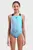 Детский голубой купальник с узором MULTI COLOURS SWIMSUIT V BACK