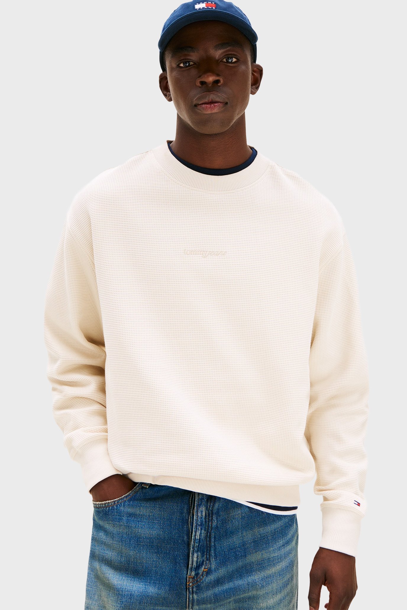 Мужской бежевый свитшот RLX WAFFLE Бежевый L Tommy Jeans DM0DM21622 Мужской бежевый свитшот RLX WAFFLE Бежевый L Tommy Jeans DM0DM21622