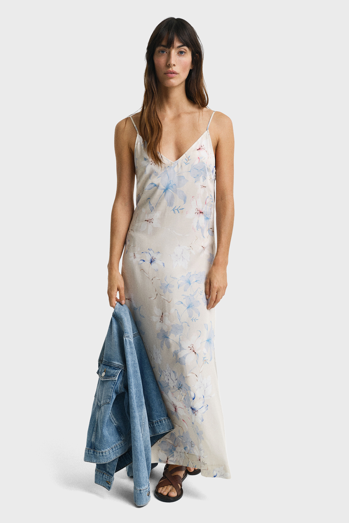 Женское белое платье с узором FLORAL PRINT SLIP DRESS Белый 32 Gant 4503381 Женское белое платье с узором FLORAL PRINT SLIP DRESS Белый 32 Gant 4503381