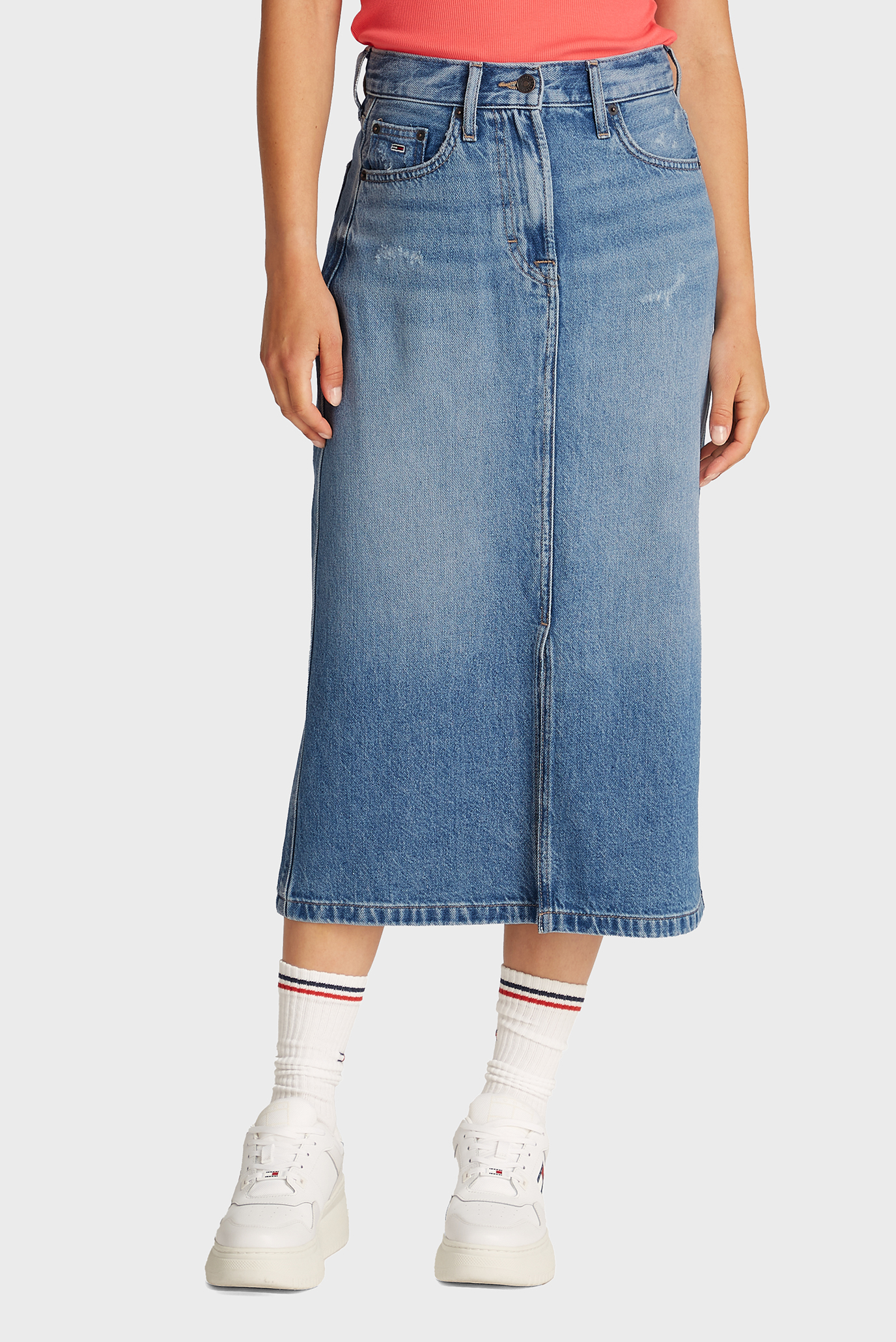 Женская синяя джинсовая юбка CLAIRE MIDI Синий 26 Tommy Jeans DW0DW21292 Женская синяя джинсовая юбка CLAIRE MIDI Синий 26 Tommy Jeans DW0DW21292