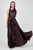 Женское темно-коричневое платье