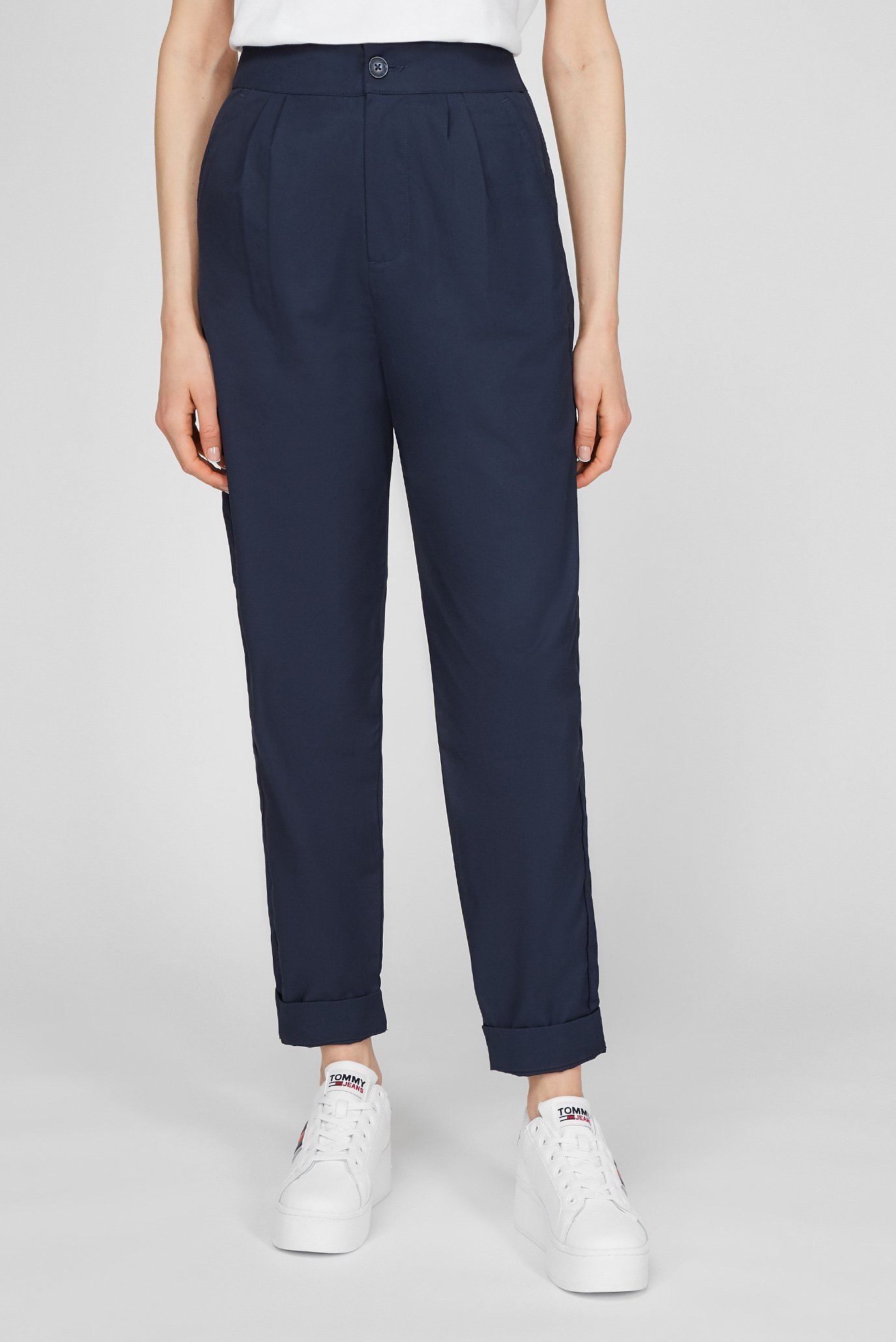 Женские синие брюки TJW SHRS PLEATED TAPERED PANT 1