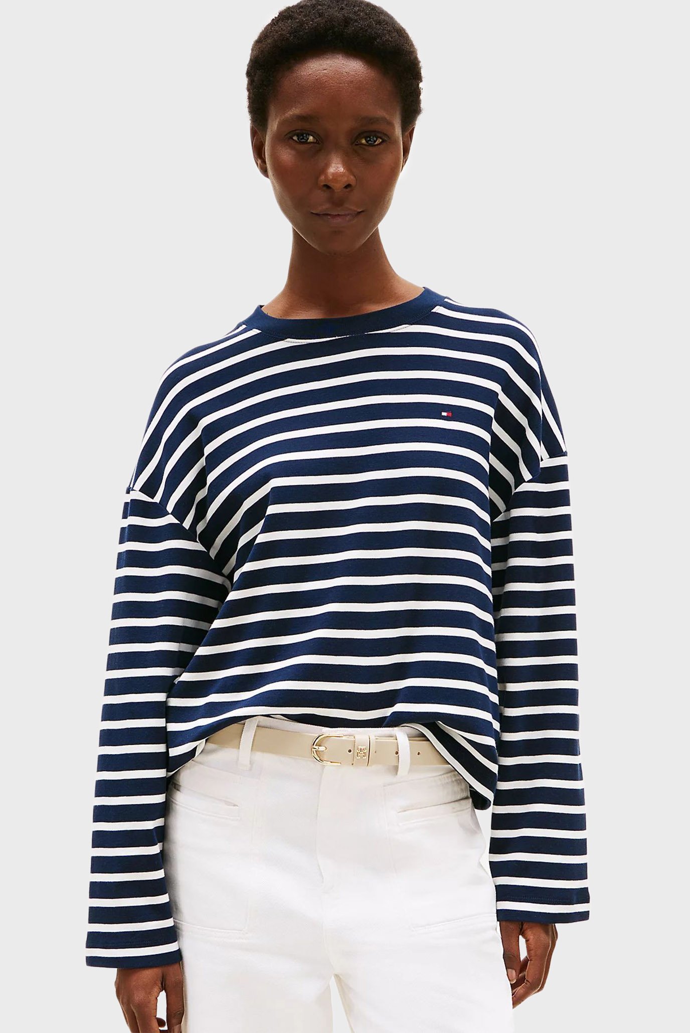 Женский лонгслив в полоску MODERN CODY Разноцветный M Tommy Hilfiger WW0WW45519 Женский лонгслив в полоску MODERN CODY Разноцветный M Tommy Hilfiger WW0WW45519