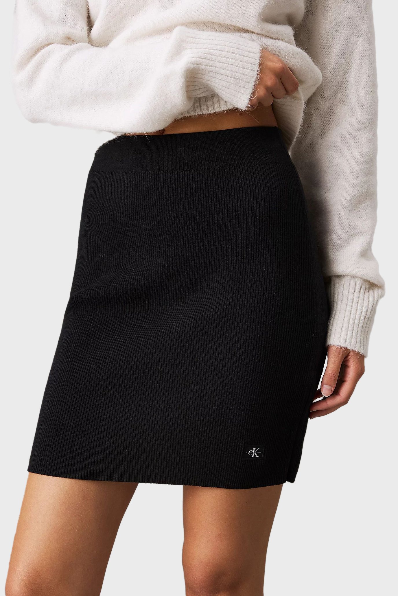 Женская черная юбка WOVEN LABEL SWEATER SKIRT 1