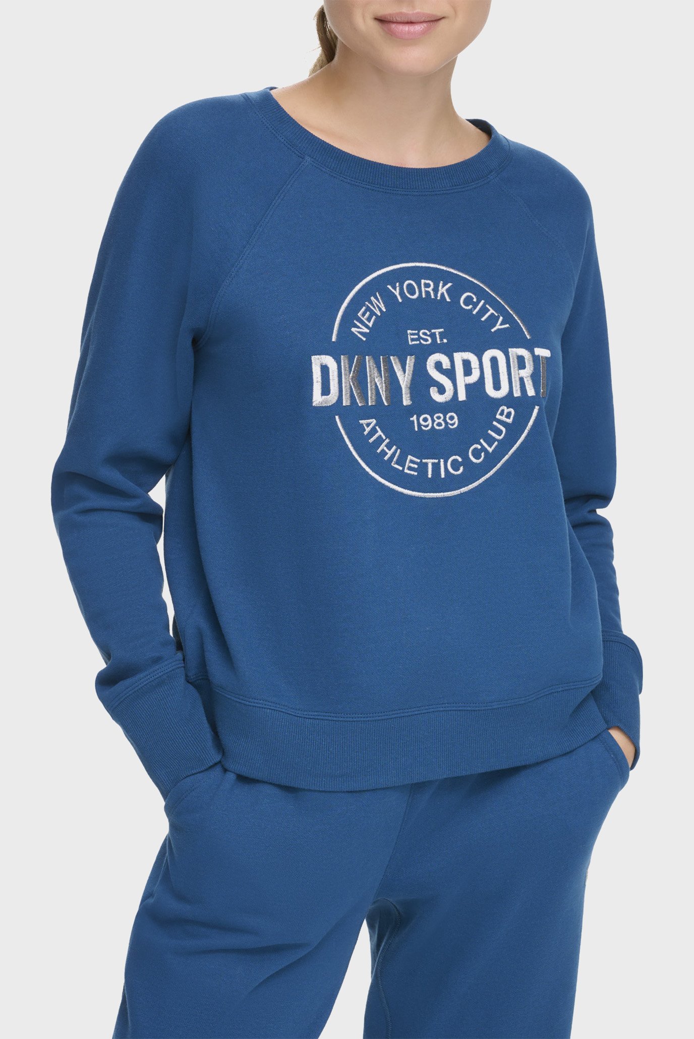 Женский синий свитшот Синий M DKNY DP3T9561