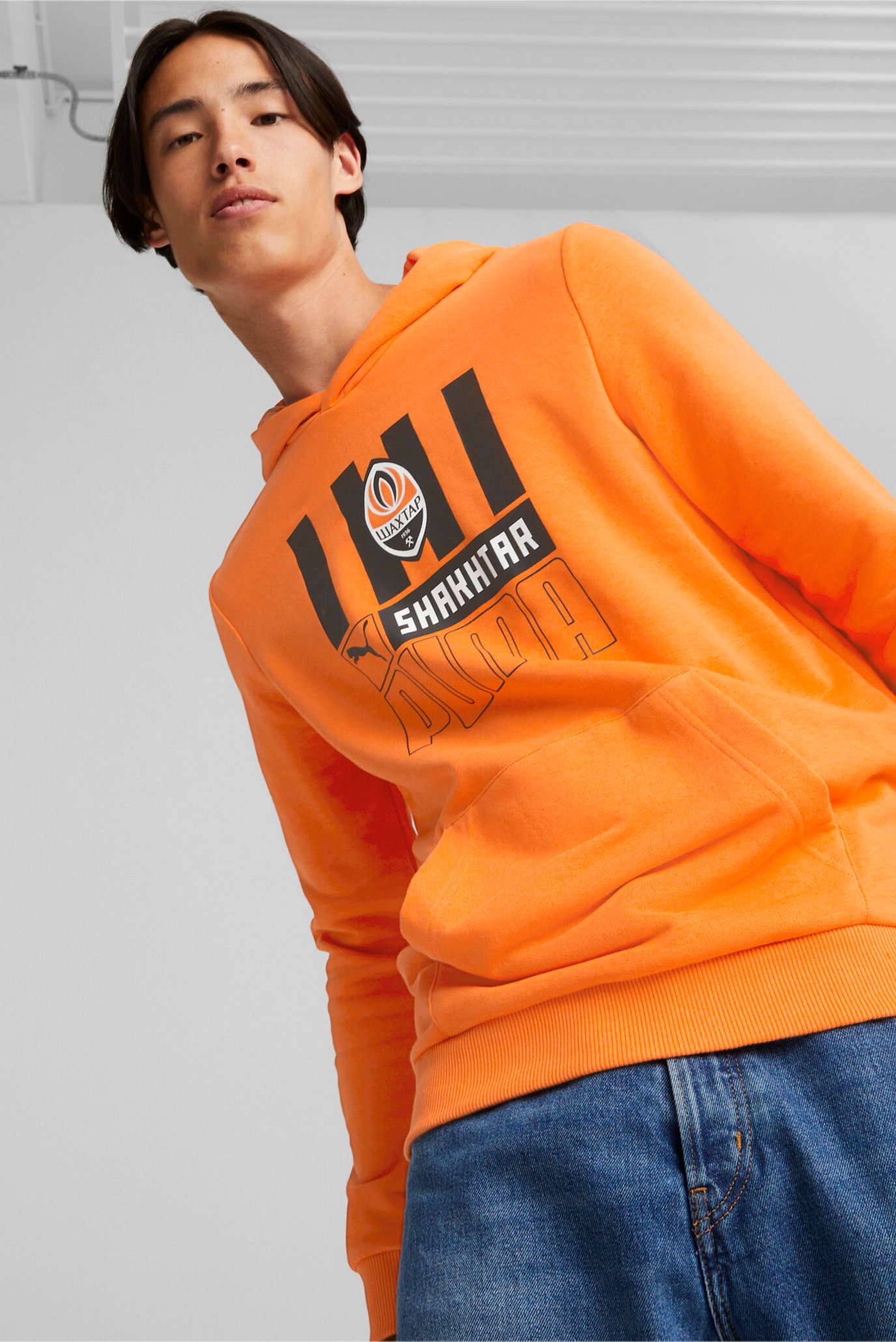 Чоловіче помаранчеве худі FC Shakhtar Donetsk Football ftblCore Hoodie Men 1