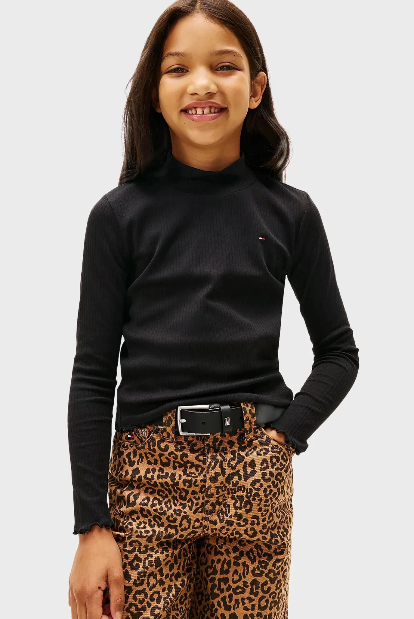 Детский черный гольф MOCK 1