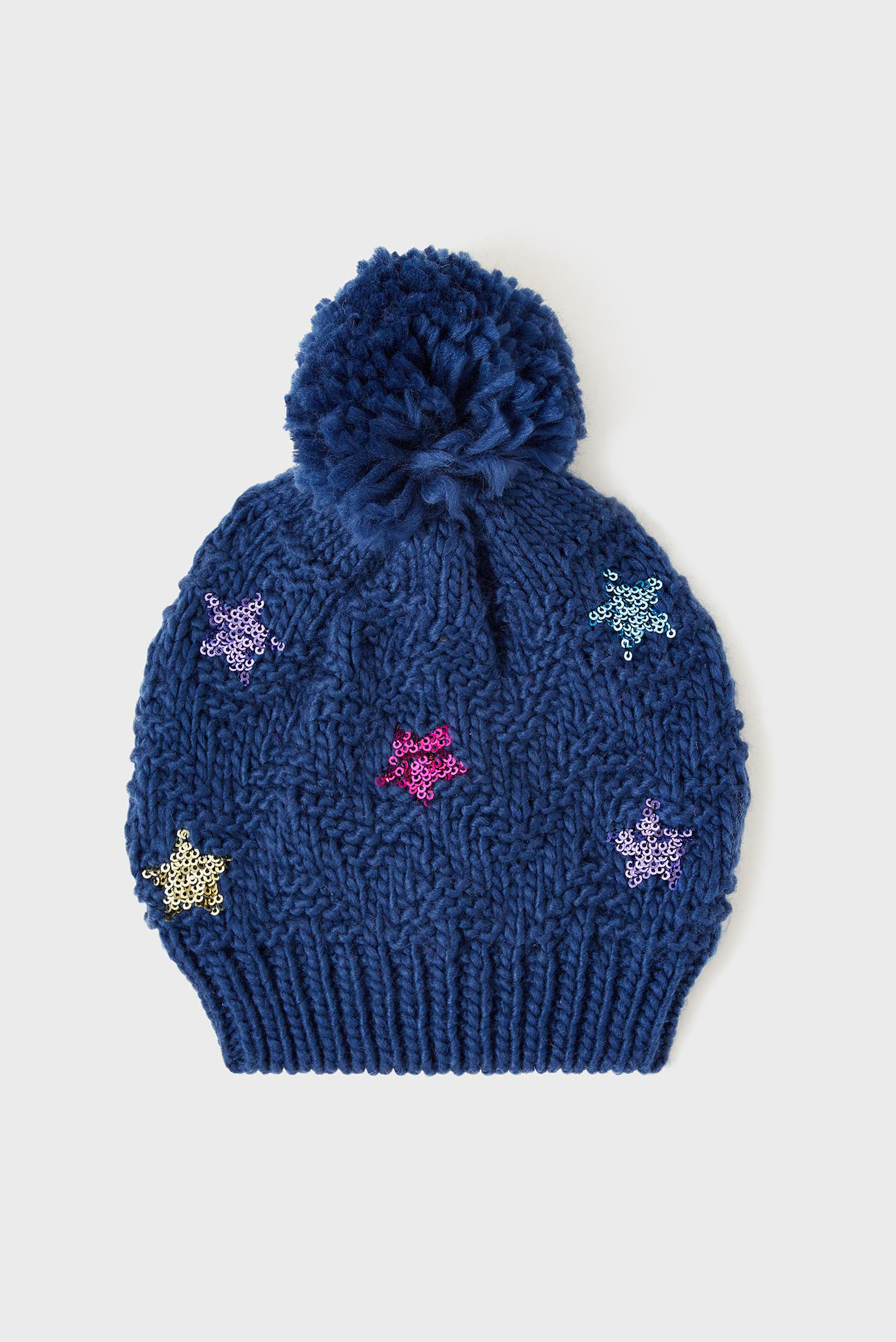 Детская синяя шапка STAR SEQUIN BEANIE 1