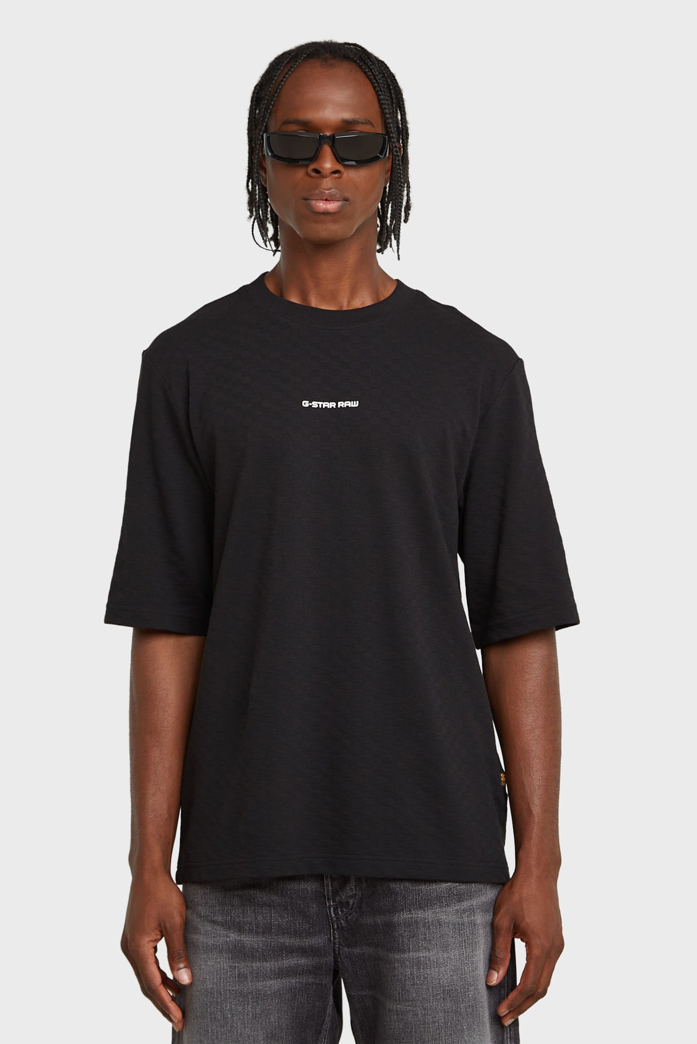 Мужская черная футболка Checquard Черный XL G-Star RAW D26032,D965 Мужская черная футболка Checquard Черный XL G-Star RAW D26032,D965