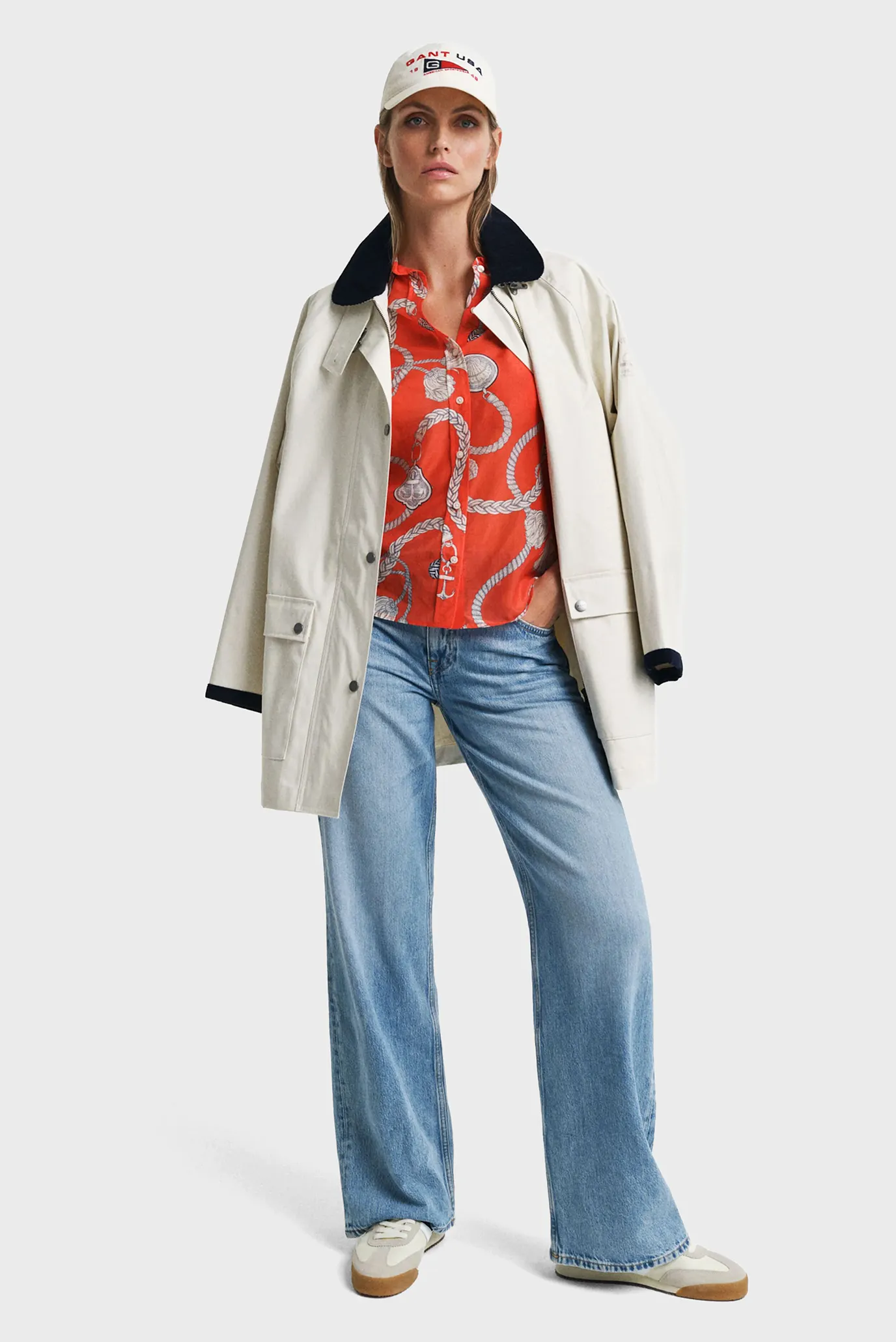 Жіноча червона сорочка з візерунком REG SAILING PRINT 2