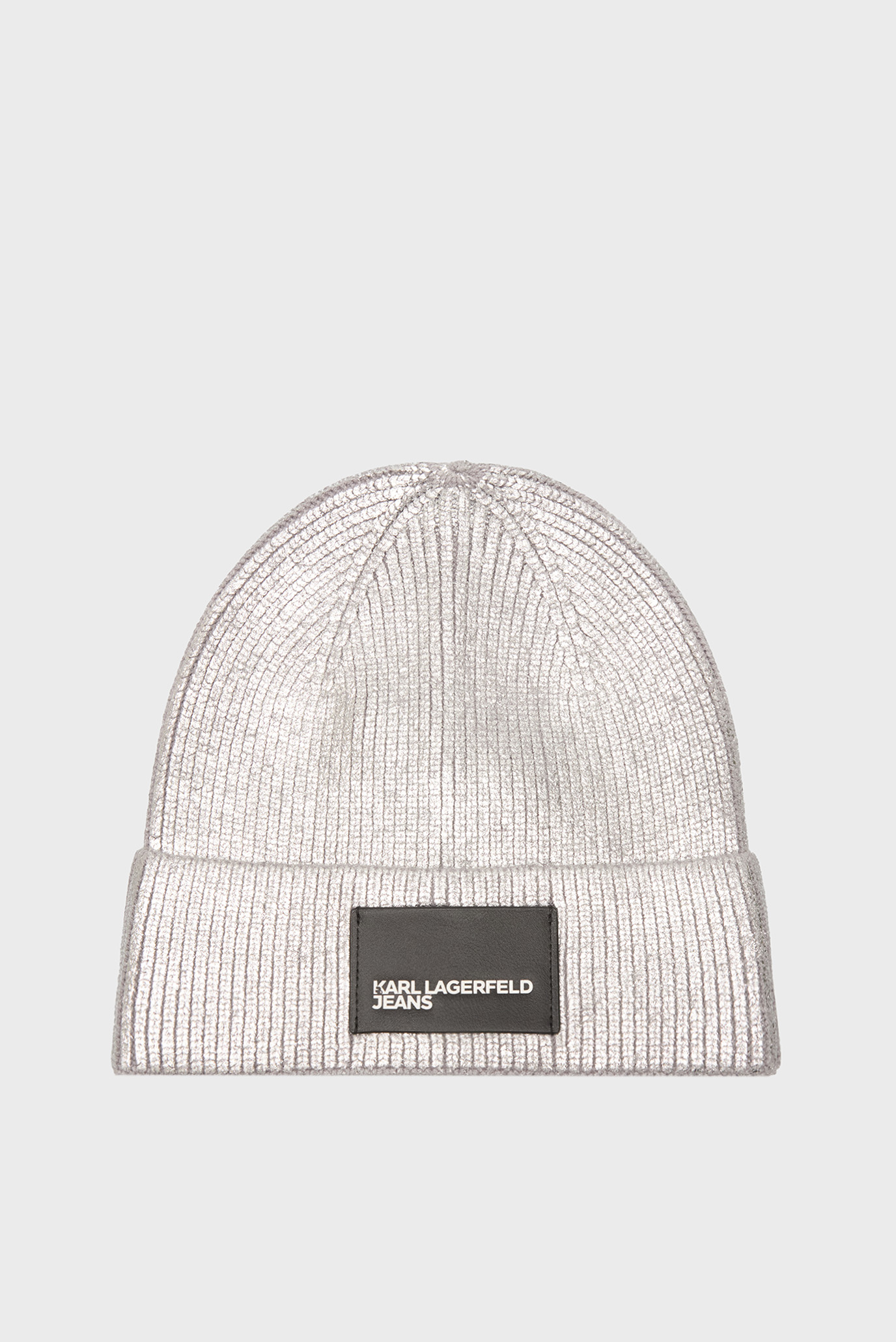 Женская серебристая шапка COATED BEANIE 1