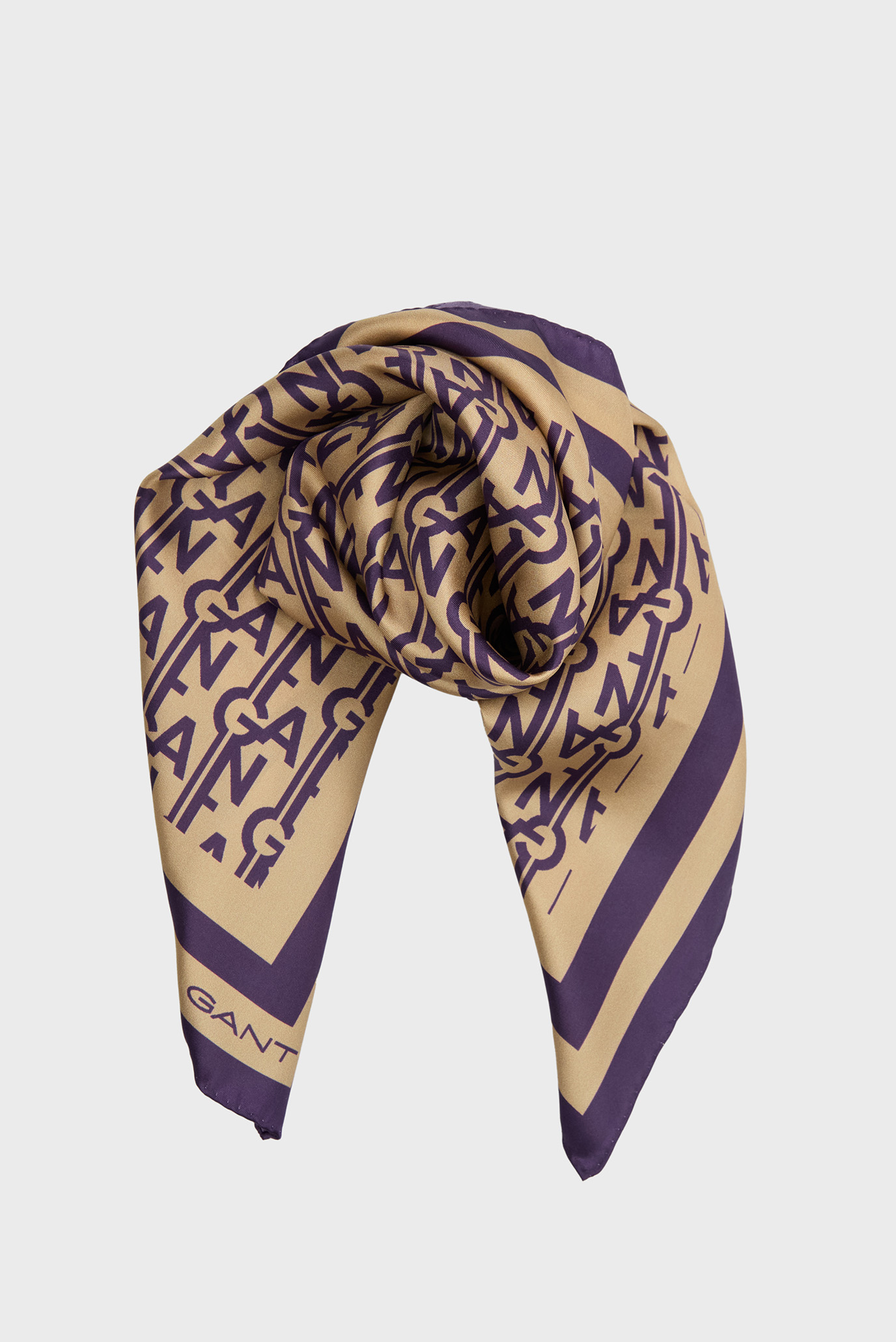 Жіноча шовкова хустка з візерунком MONOGRAM PRINTED SILK SCARF 1