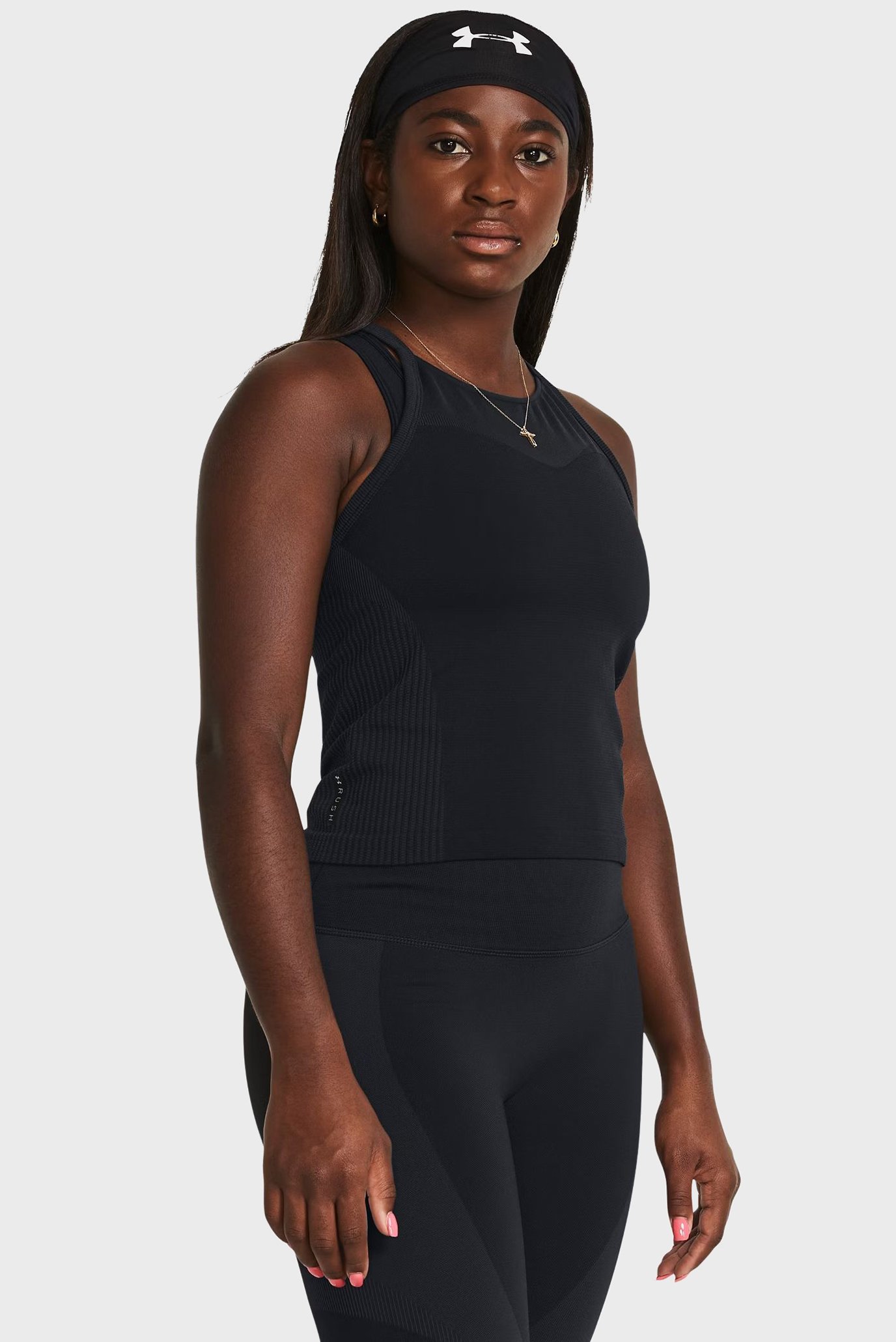 Женский черный топ Vanish Elite Seamless Tank Черный L Under Armour 1383652-001 Женский черный топ Vanish Elite Seamless Tank Черный L Under Armour 1383652-001