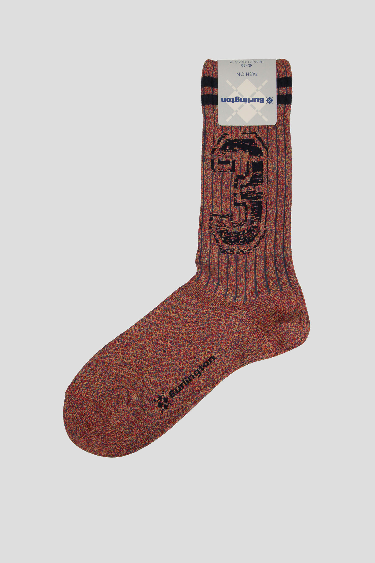 Чоловічі високі меланжеві шкарпетки 1