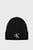 Жіноча чорна шапка MONOGRAM EMBRO BEANIE